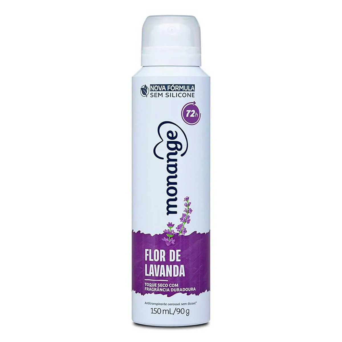 Desodorante Antitranspirante Aerosol Monange Flor de Lavanda Feminino 150ml