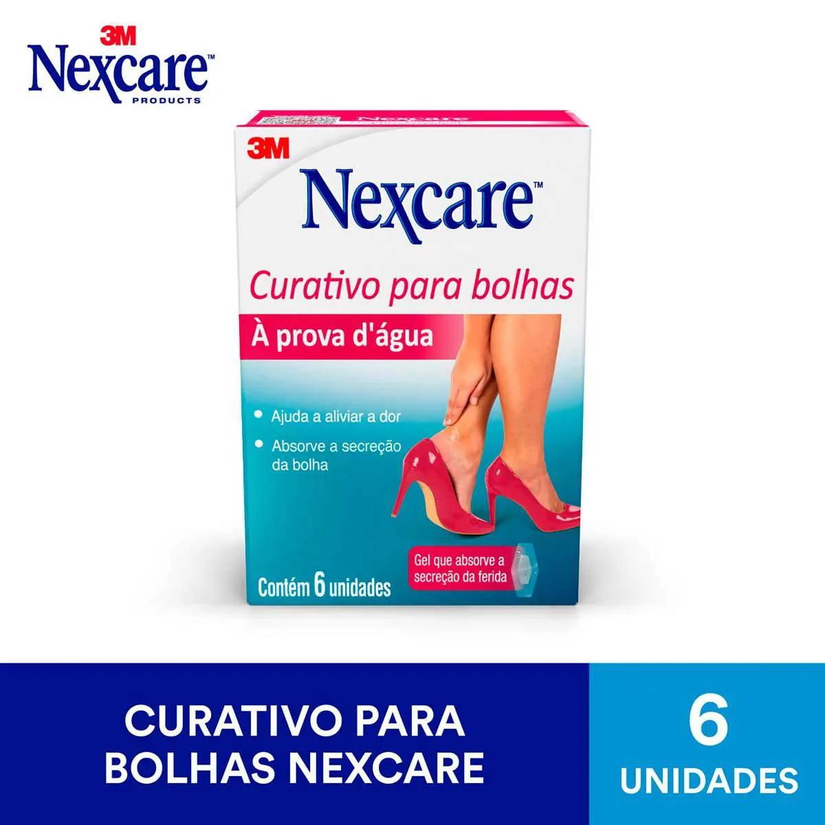 Curativo para Bolhas Nexcare 3M à Prova D'Água com 6 unidades