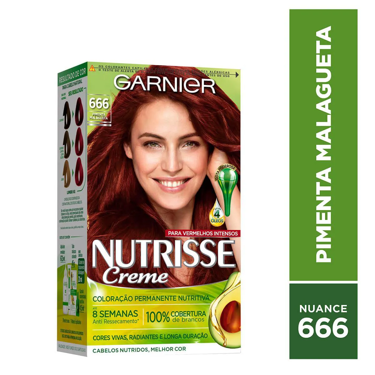 Tintura Permanente Nutrisse Creme 666 Pimenta Malagueta