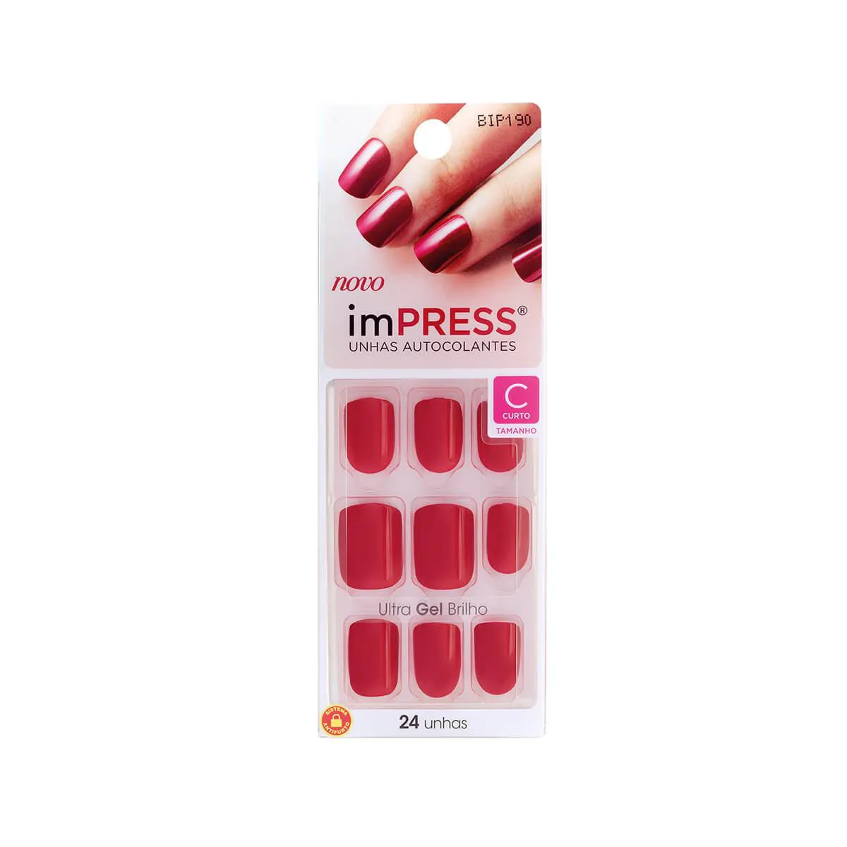 Unhas Autocolantes Impress Call My Agent Curto com 24 Unidades