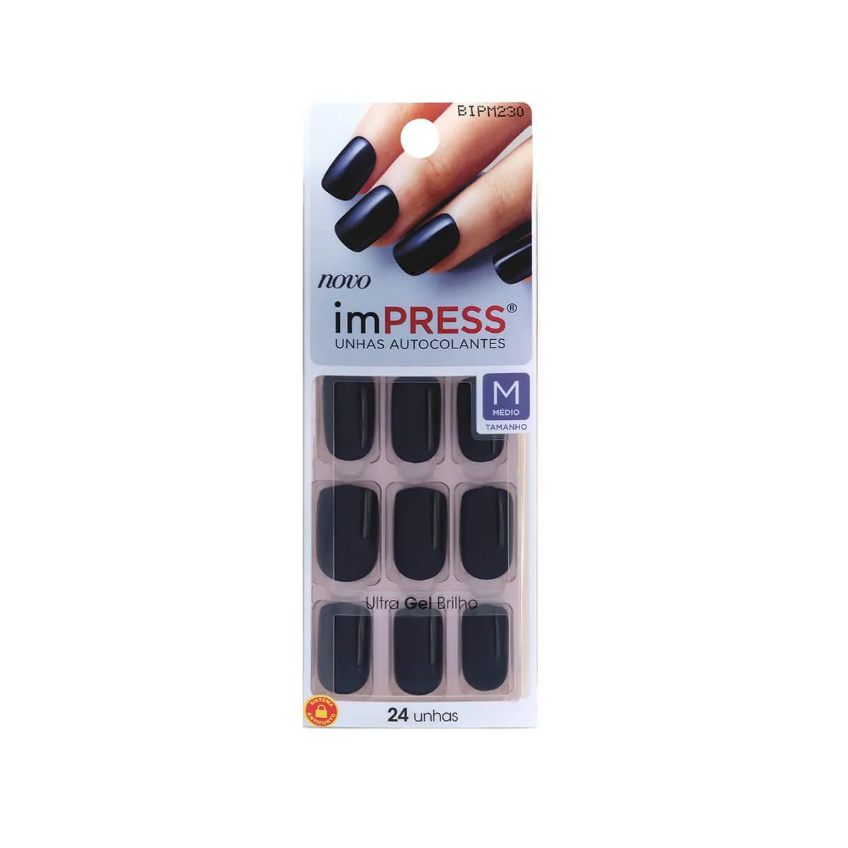 Unhas Autocolantes Impress All Fired Up Média com 24 unidades