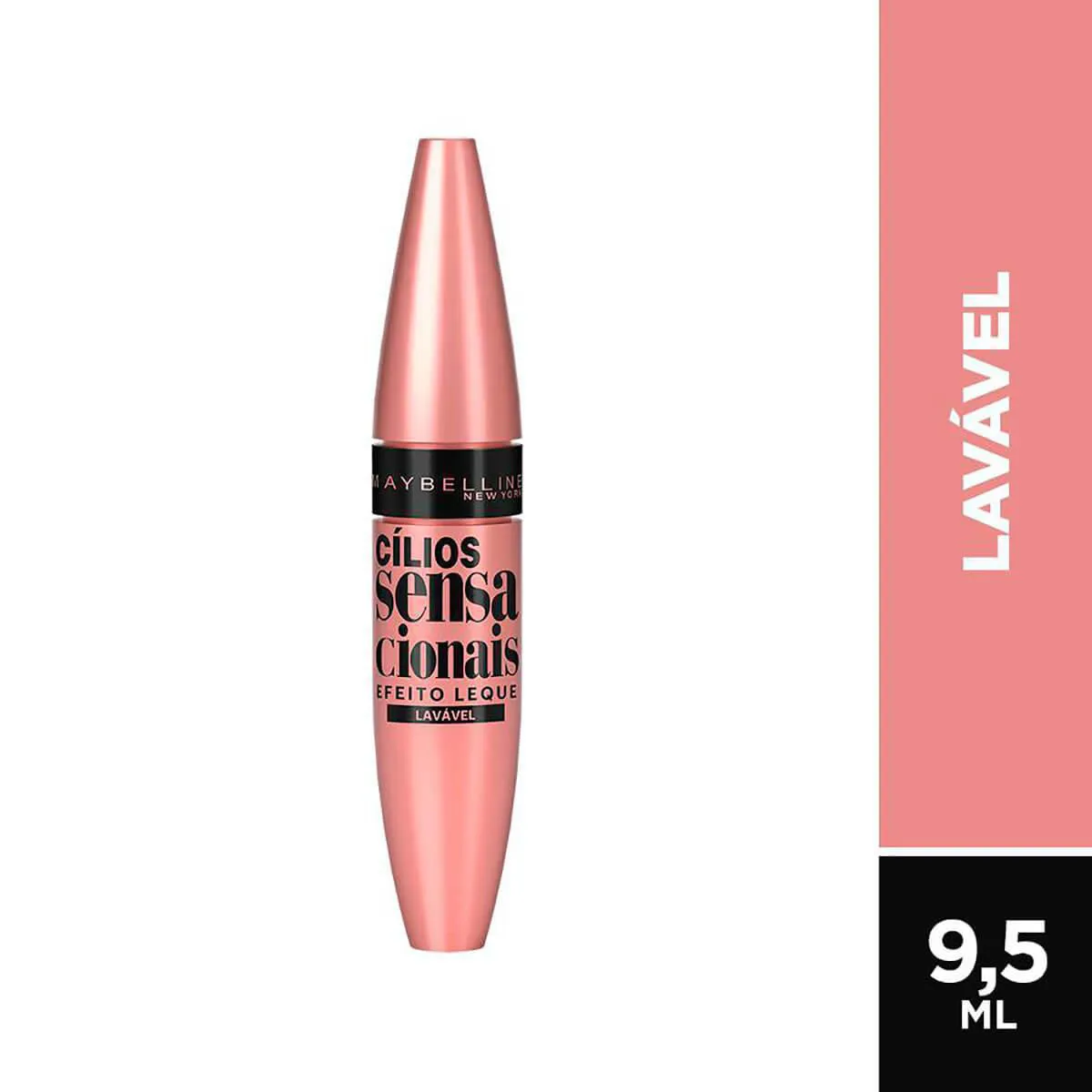 Rímel Maybelline Cílios Sensacionais Lavável com 9,5ml