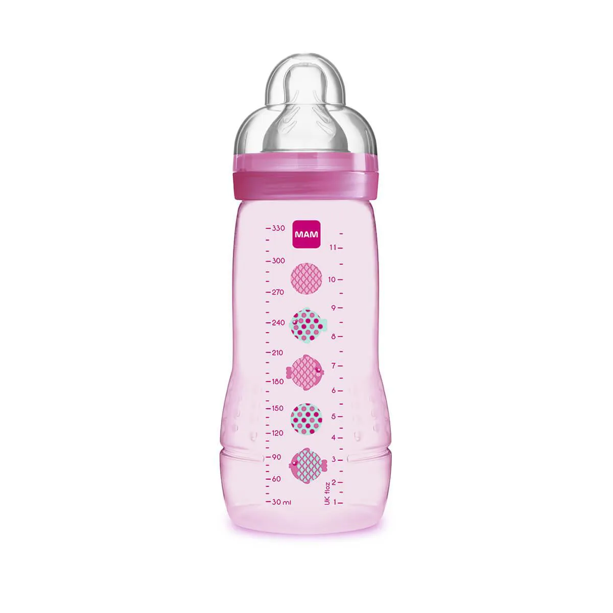 Mamadeira MAM Easy Active Rosa 4 meses+ com 1 unidade