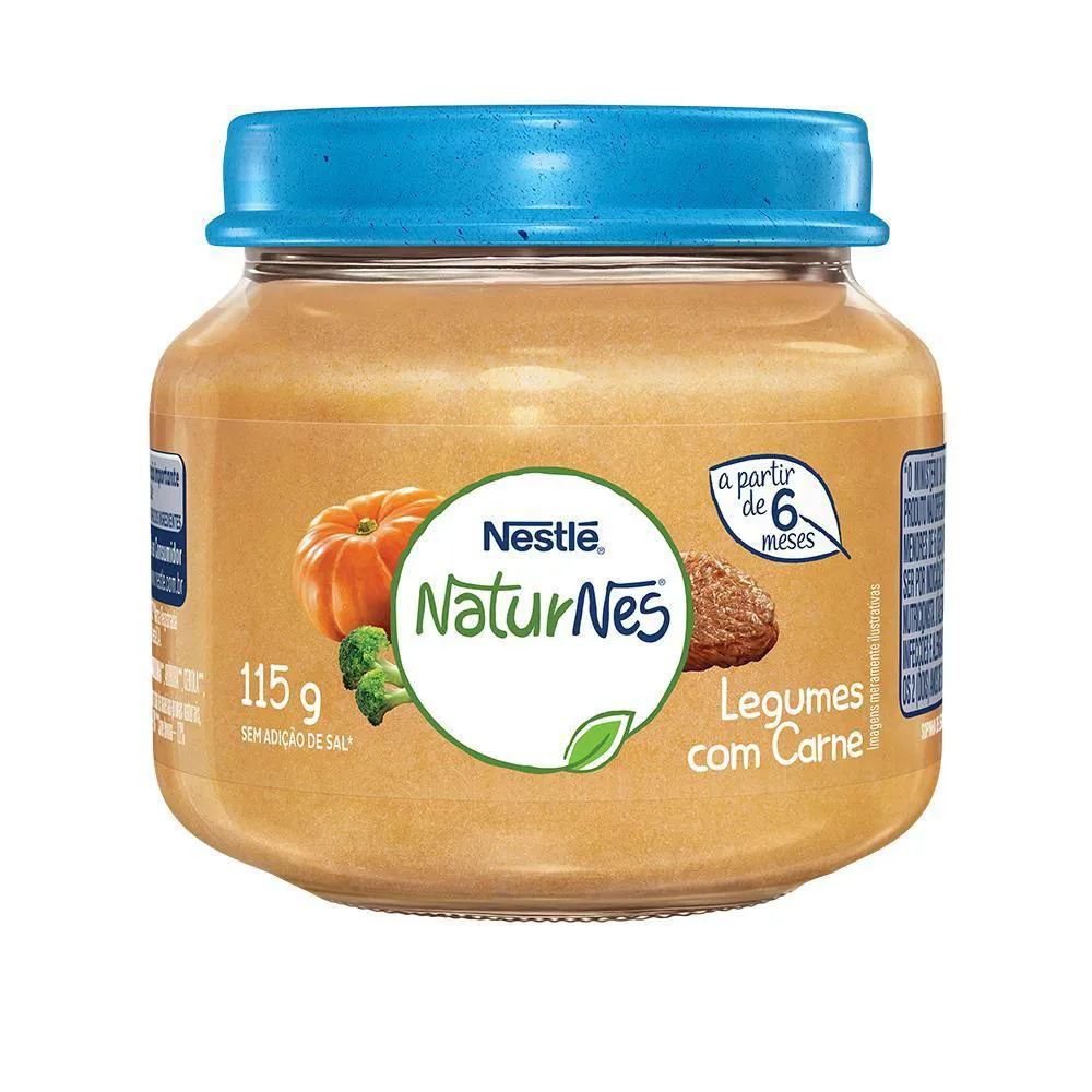 Papinha Nestlé Naturnes Sabor Legumes com Carne com 115g