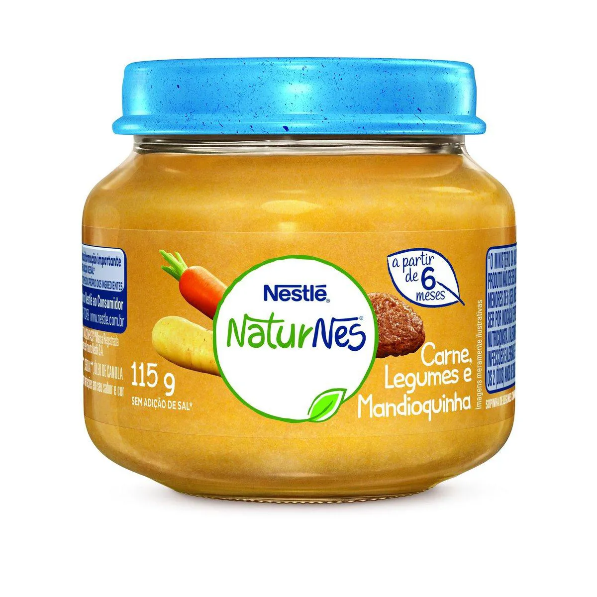 Papinha Nestlé Naturnes Sabor Carne, Legumes e Mandioquinha com 115g