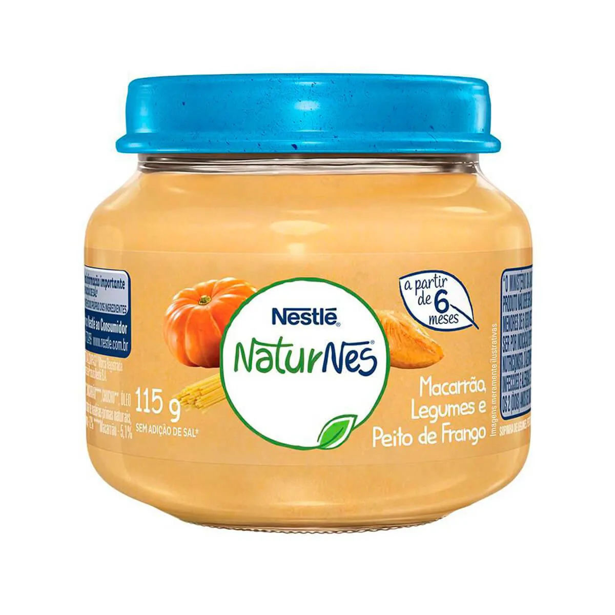 Papinha Nestlé Naturnes Sabor Macarrão, Legumes e Peito de Frango com 115g