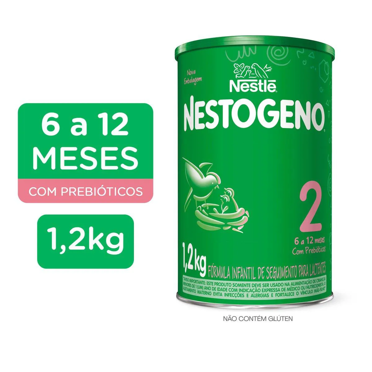 Fórmula Infantil Nestogeno 2 Lata 1,2kg