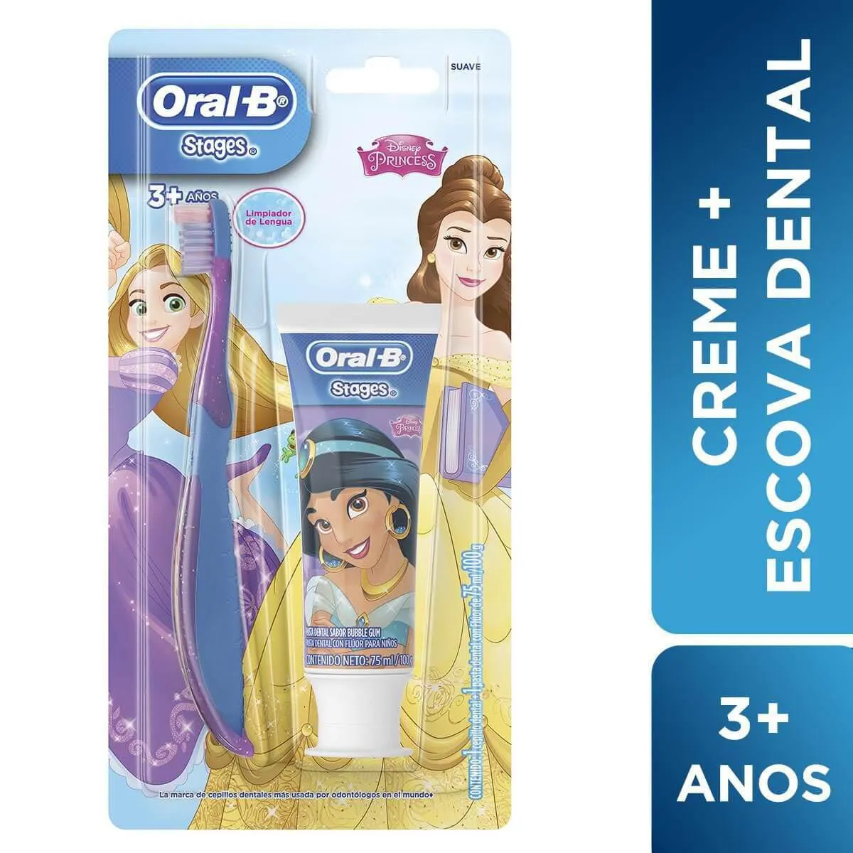 Kit Oral-B Stages Princesas/Toy Story Escova de Dente + Pasta de Dente 100g