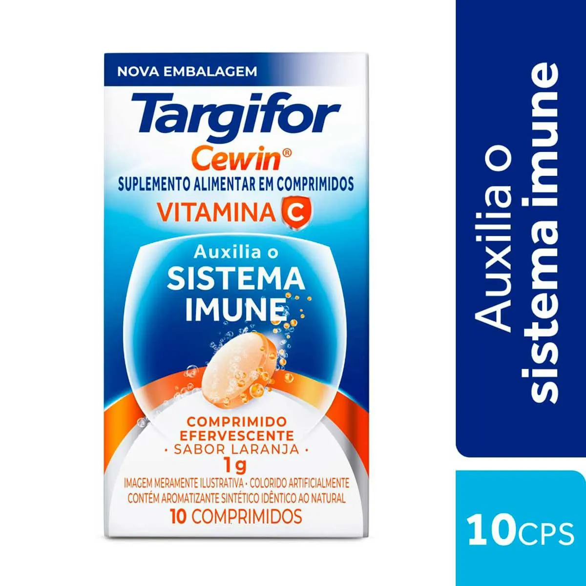 Vitamina C Efervescente Targifor Cewin 1g 10 comprimidos