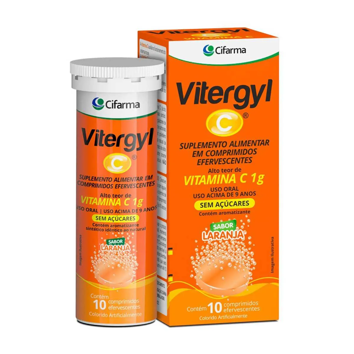 Vitamina C Efervescente Vitergyl C 10 comprimidos