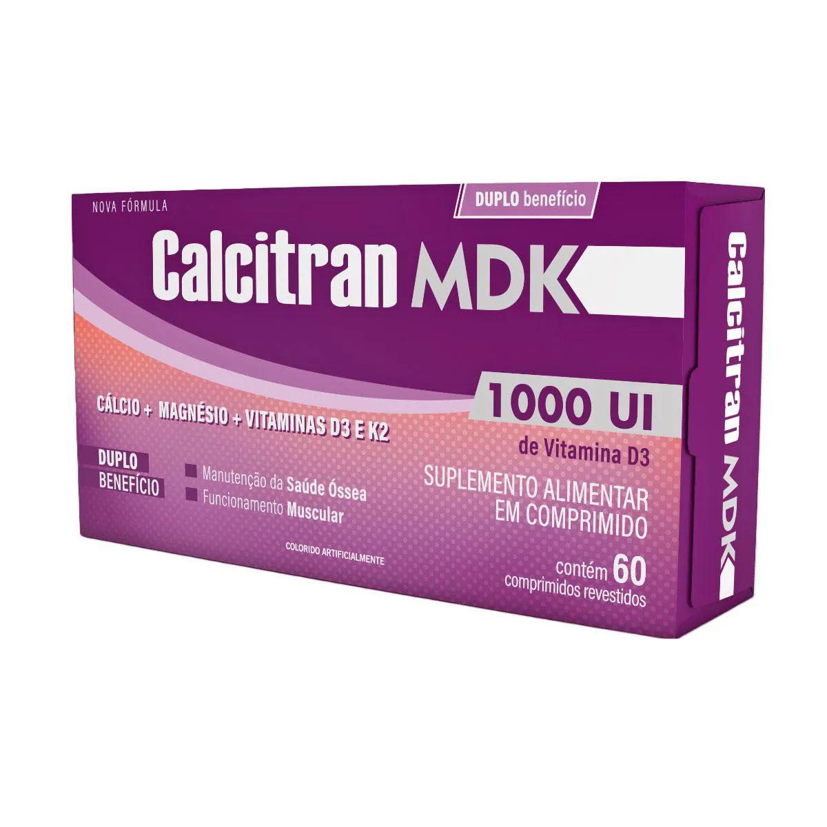 Cálcio Calcitran MDK 1000UI 60 comprimidos