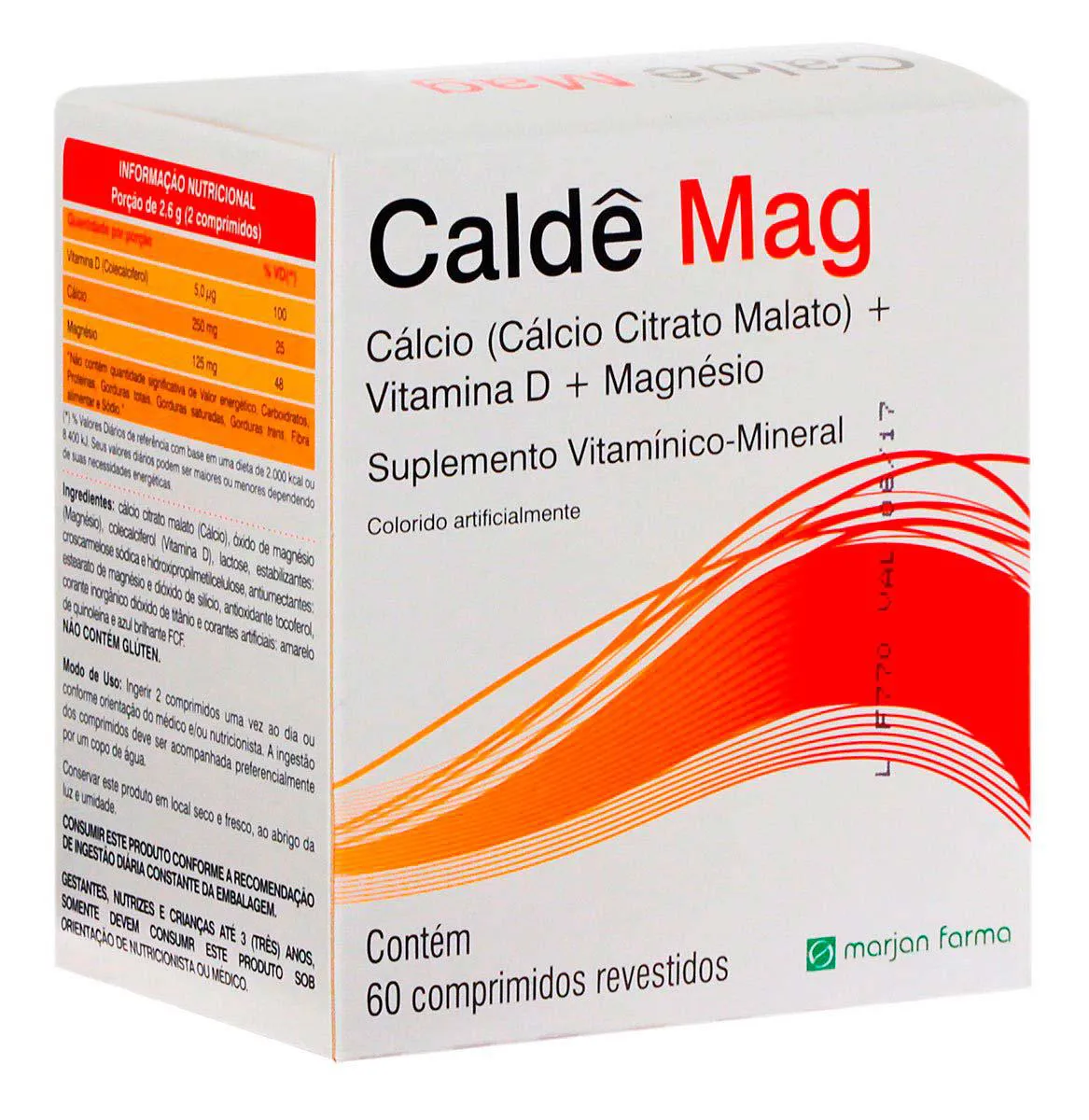 Cálcio + Vitamina D + Magnésio Caldê Mag 60 comprimidos