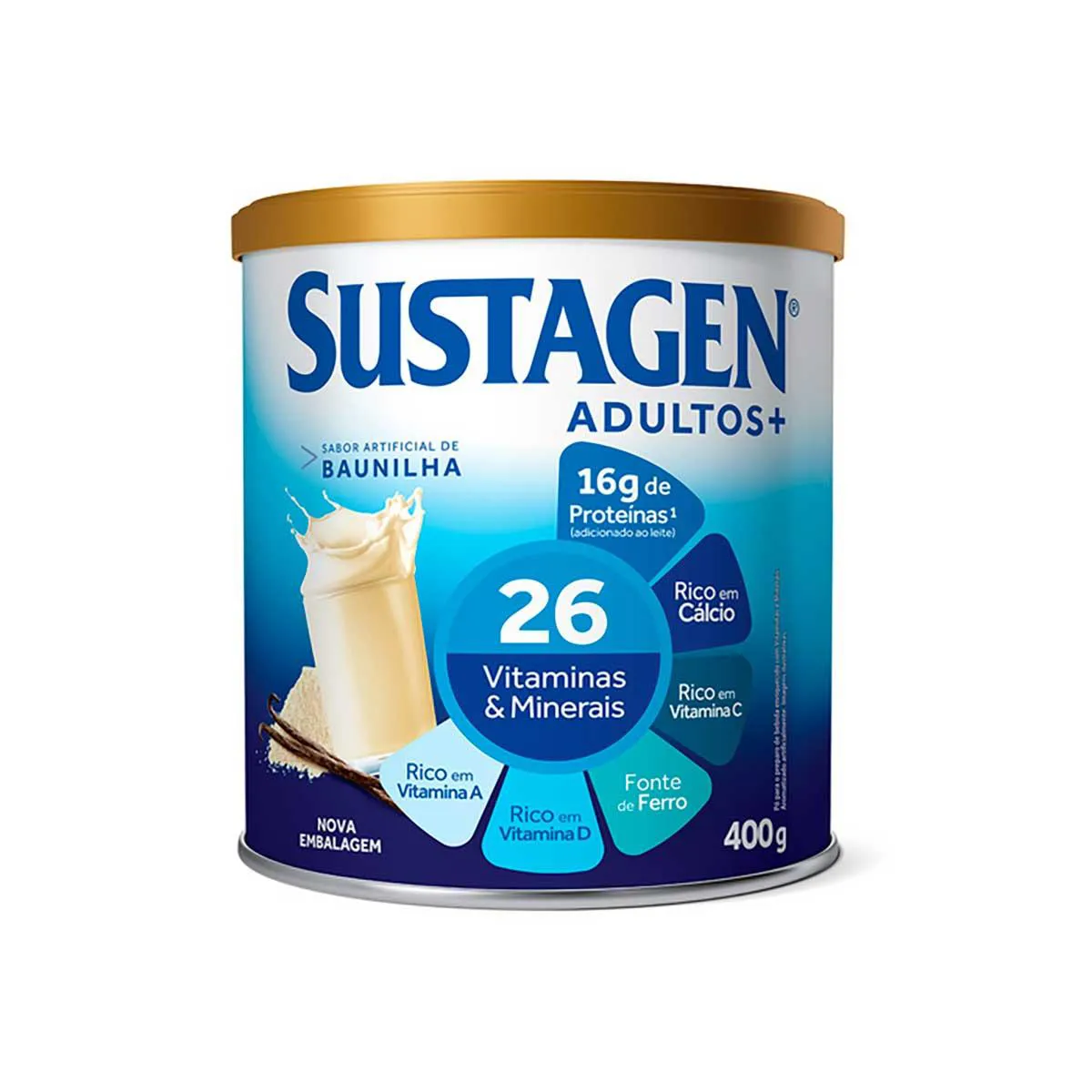 Complemento Alimentar Sustagen Adultos+ Sabor Baunilha 400g