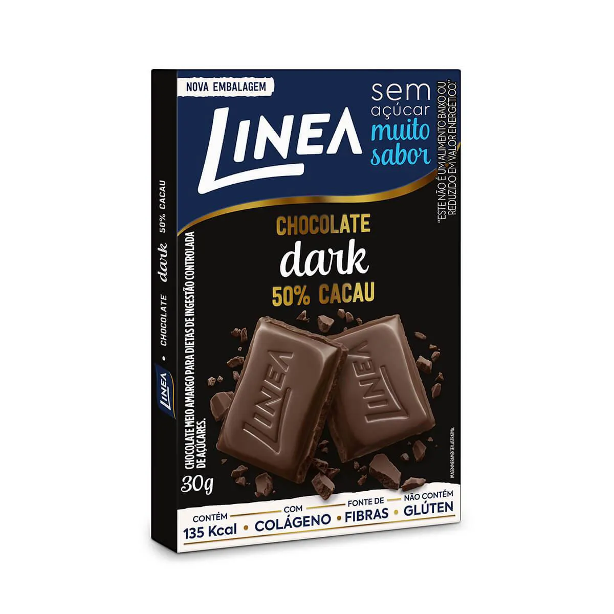 Chocolate Dark 50% Cacau Linea Zero Açúcar com 30g