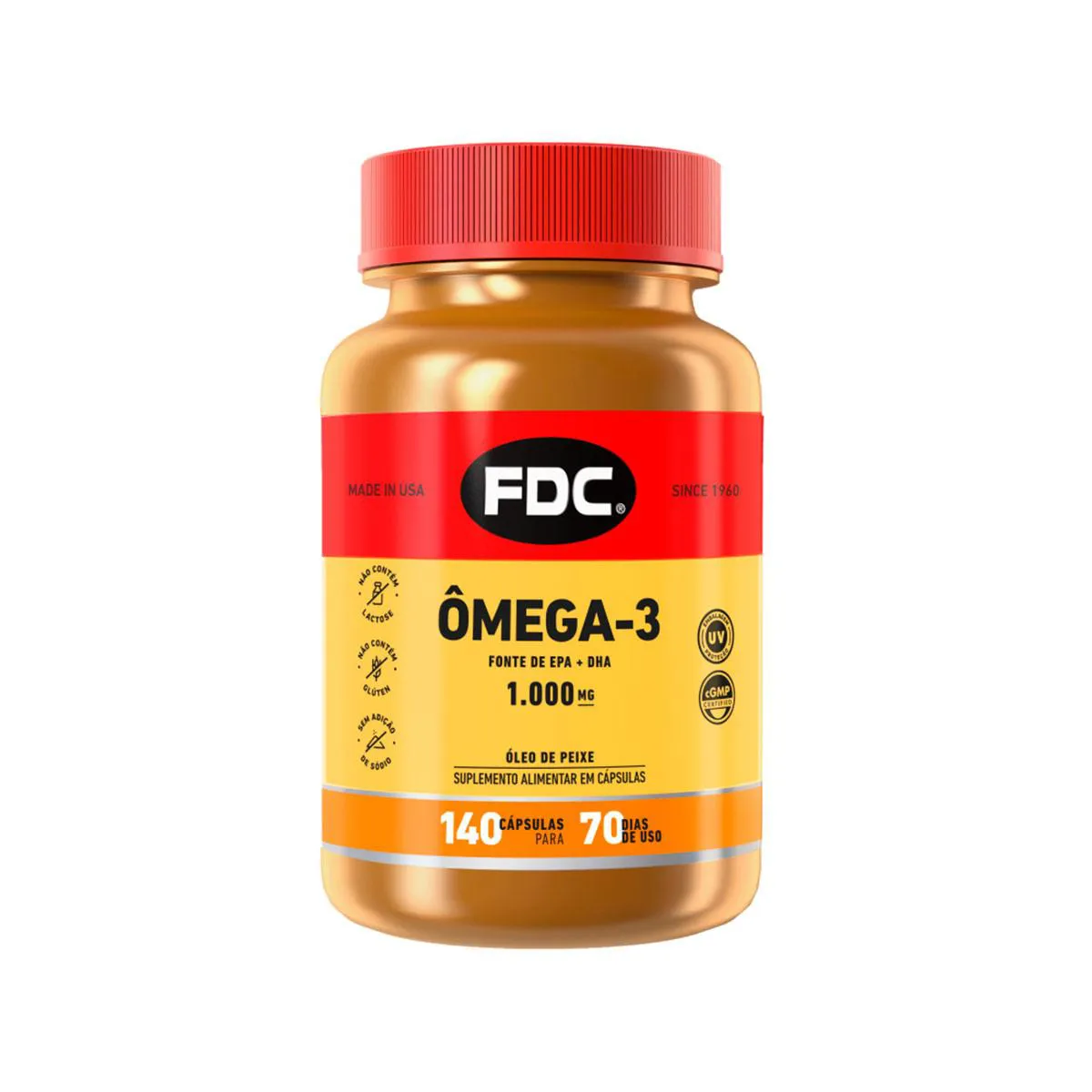 Ômega 3 EPA 1000mg FDC com 140 cápsulas