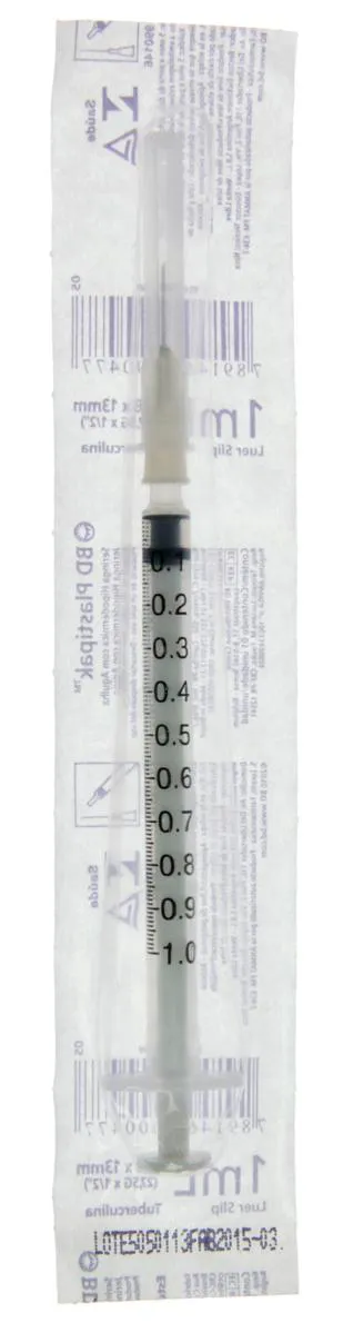 Seringa Descartável Tuberculina BD 13x3,8 com 1ml