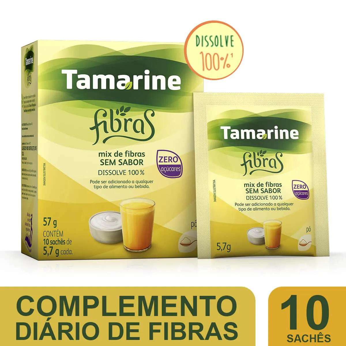 Tamarine Fibras em Pó com 10 sachês | Drogasil