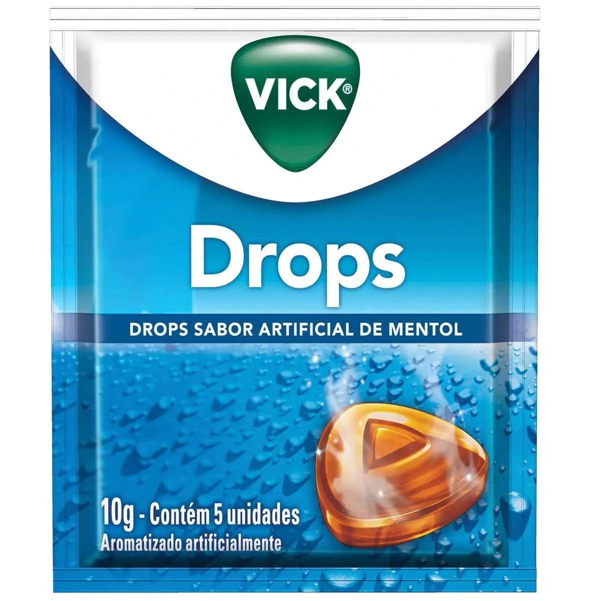 Pastilha Vick Drops Sabor Mentol 5 unidades