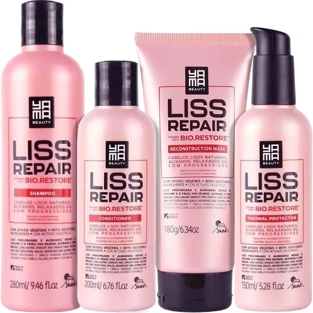 YAMá LISS REPAIR - KIT ANTIVOLUME ANTIFRIZZ COMPLETO (4 PRODUTOS)