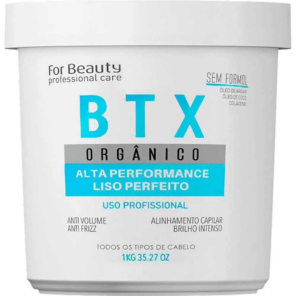 FOR BEAUTY BTX ORGâNICO - BTOX ALTA PERFORMANCE SEM FORMOL 1KG