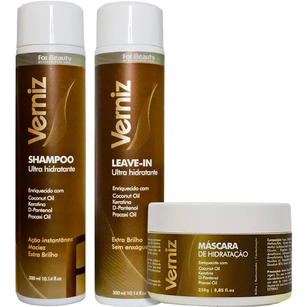 FOR BEAUTY VERNIZ - KIT HOME CARE EXTRA BRILHO TRIO (3 PRODUTOS)