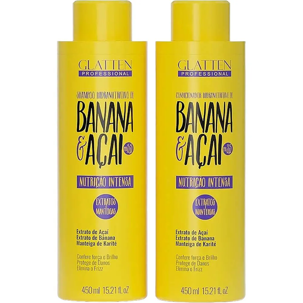 GLATTEN BANANA & AçAí - KIT NUTRIçãO INTENSA DUO (2 PRODUTOS)