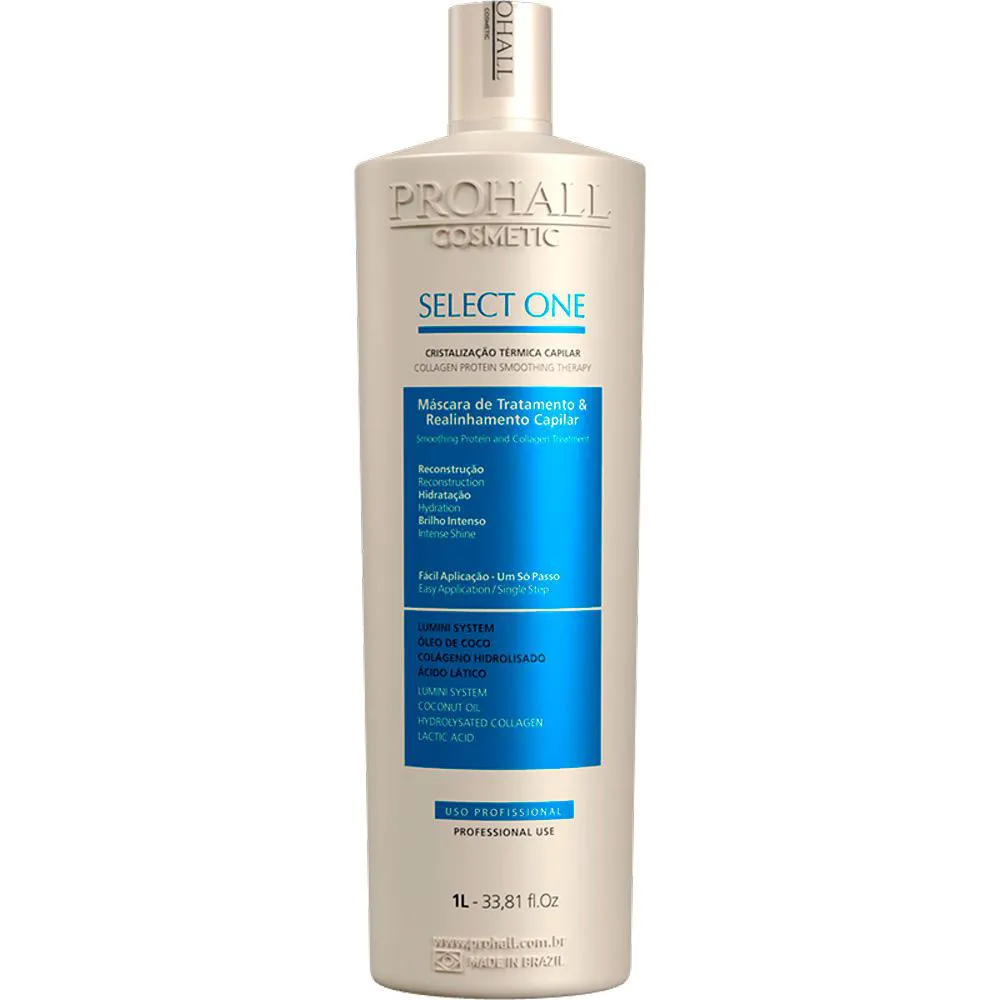 PROHALL SELECT ONE - ESCOVA PROGRESSIVA ORGâNICA SEM FORMOL 1L