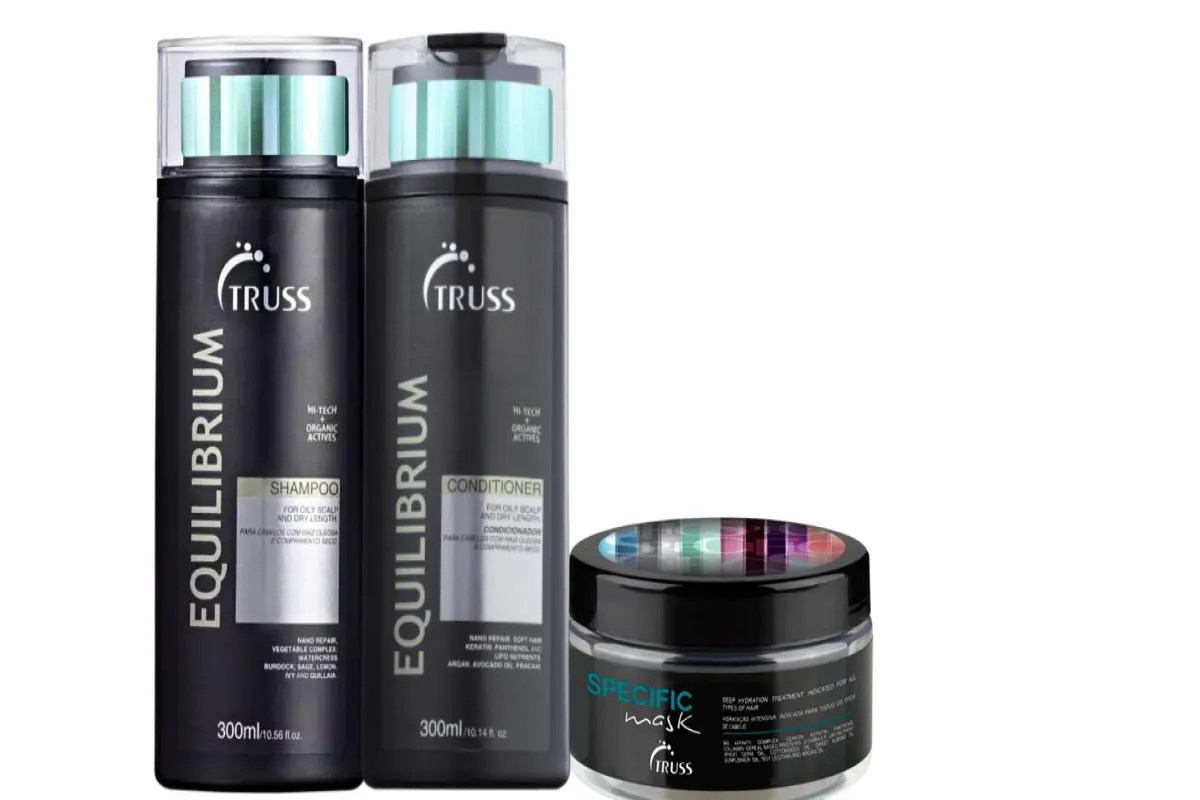 TRUSS EQUILIBRIUM SHAMPOO E CONDICIONADOR 300ML + MáSCARA SPECIFIC - 180G
