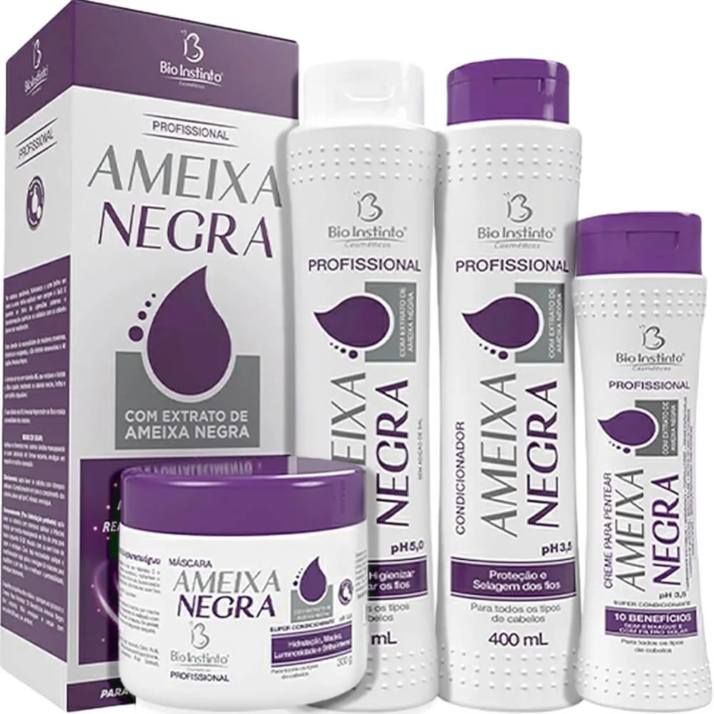 BIO INSTINTO AMEIXA NEGRA - KIT HIDRATAçãO NUTRIçãO E REALCE DA TONALIDADE (4 PRODUTOS)