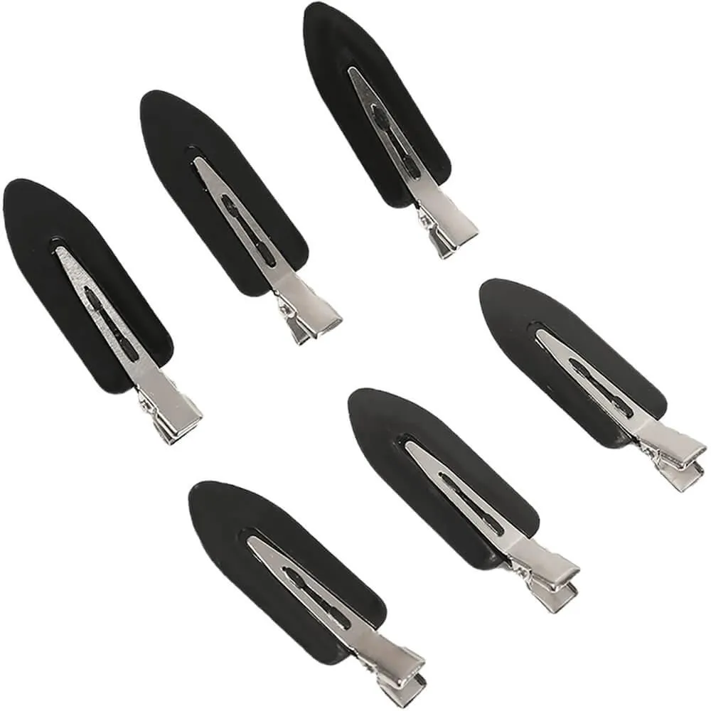 NOBRAND - KIT GRAMPOS DE CABELO RETO SEM DOBRA PRETO (6 PEçAS)