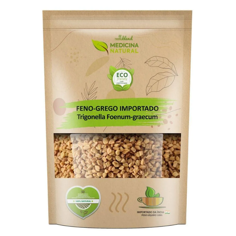 FENO GREGO IMPORTADO DA ÍNDIA GRãOS TRIGONELLA PREMIUM 100GR