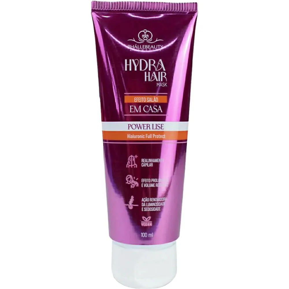 PHáLLEBEAUTY HYDRA HAIR - MáSCARA POWER LISE REALINHAMENTO CAPILAR 100ML