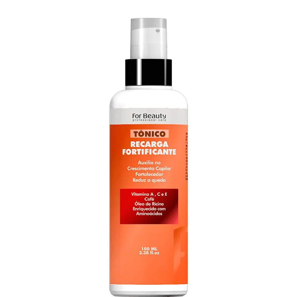 FOR BEAUTY RECARGA FORTIFICANTE - TôNICO ANTIQUEDA CRESCIMENTO ACELERADO 120ML
