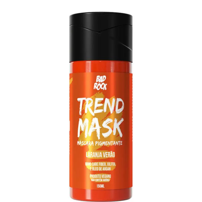 BAD ROCK TREND MASK - MáSCARA PIGMENTANTE VEGANA LARANJA VERãO 150ML