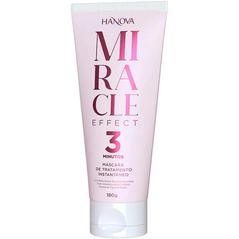 HANOVA MIRACLE EFFECT - MáSCARA DE TRATAMENTO INSTANTâNEO 3 MINUTOS 180G