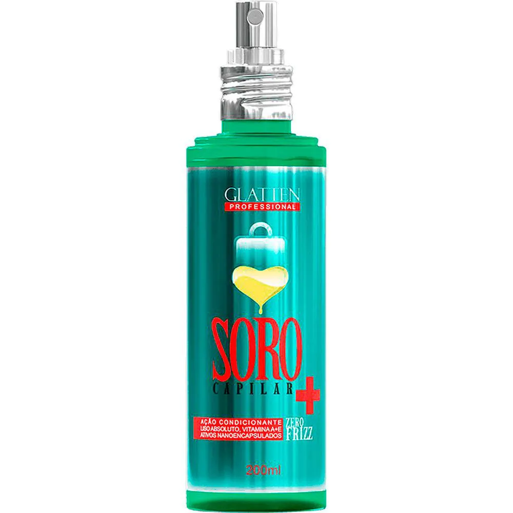 GLATTEN - SORO CAPILAR FINALIZADOR TERMOATIVO ZERO FRIZZ 200ML