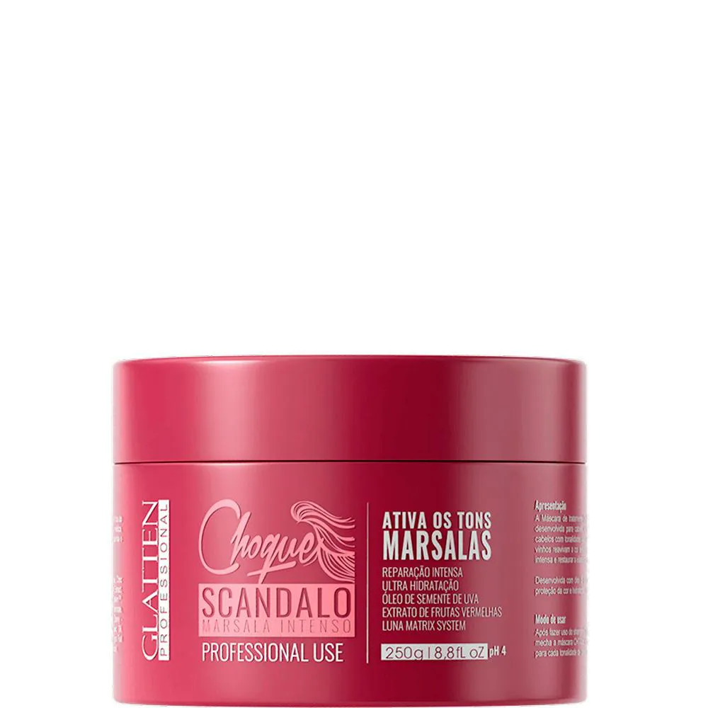 GLATTEN CHOQUE DE CORES - MATIZADOR MARSALA INTENSIFICADOR DE TONS 250G