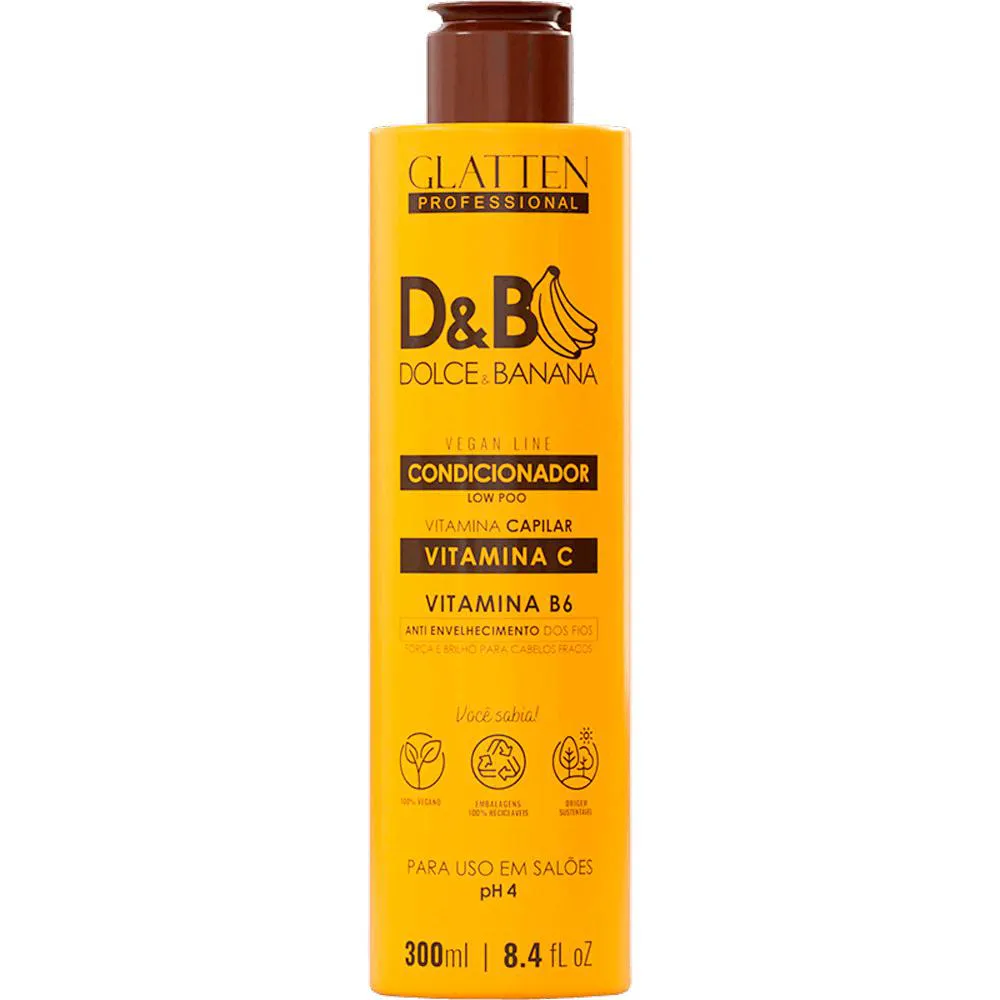 Condicionador Glatten Professional Dolce & Banana Vitamina Capilar 300ml