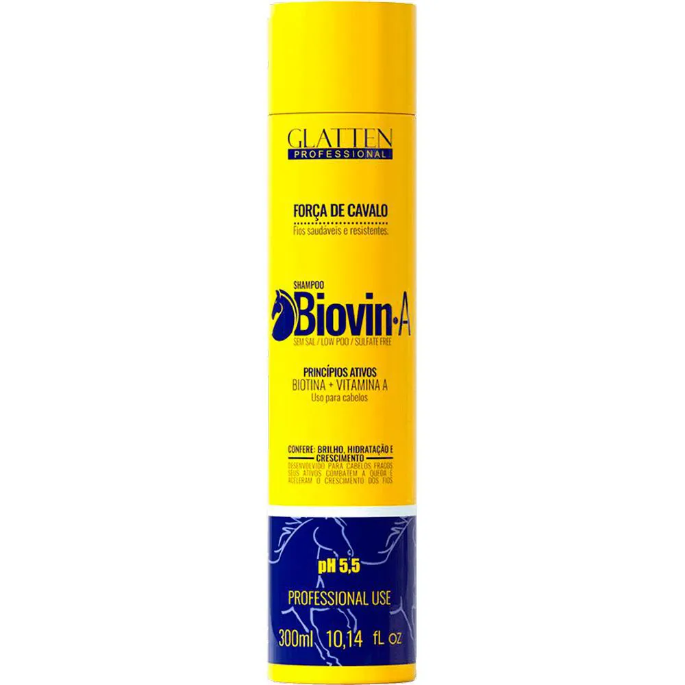 GLATTEN BIOVIN A - SHAMPOO DE CRESCIMENTO BIOTINA + VITAMINA A 300ML
