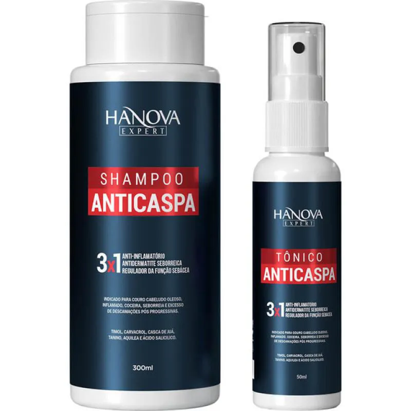 HANOVA EXPERT ANTICASPA - KIT 3X1 DUO (2 PRODUTOS)
