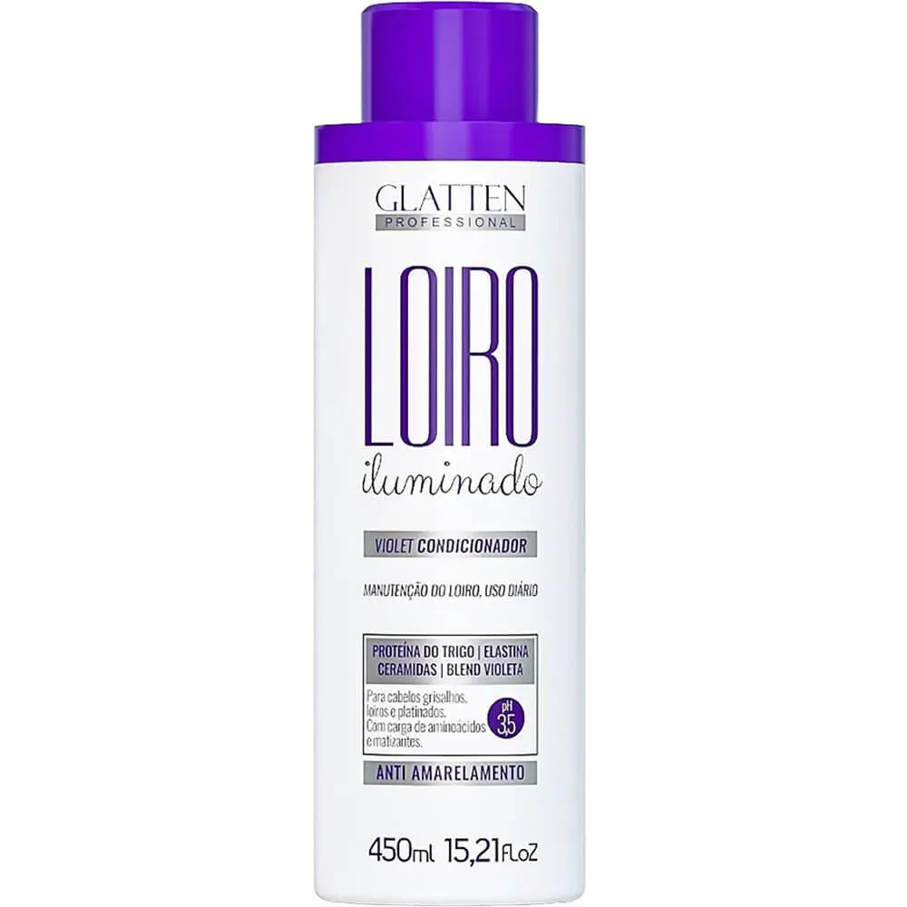 Condicionador Matizador Glatten Loiro Iluminado 450ml