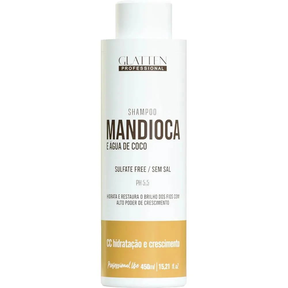 Shampoo Glatten Mandioca e Água de Coco 450ml