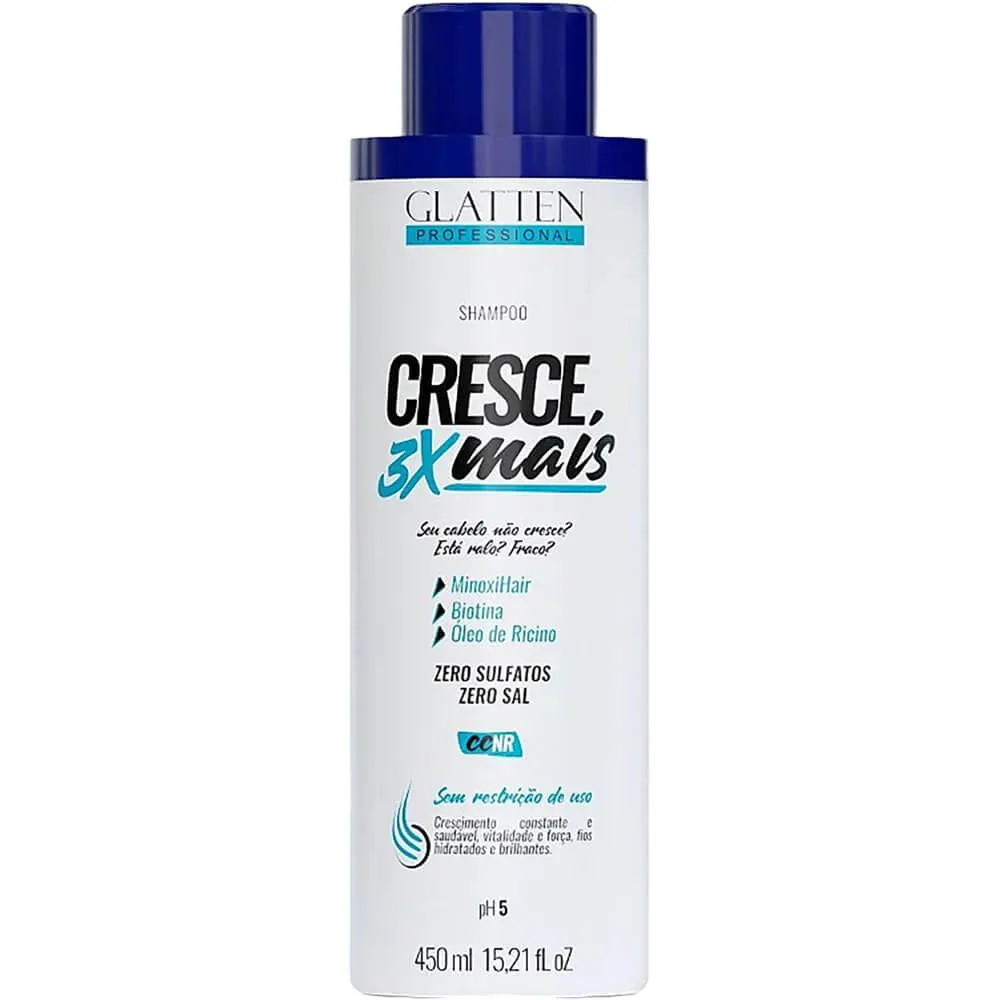 GLATTEN CRESCE 3X MAIS - SHAMPOO MINOXIHAIR 450ML