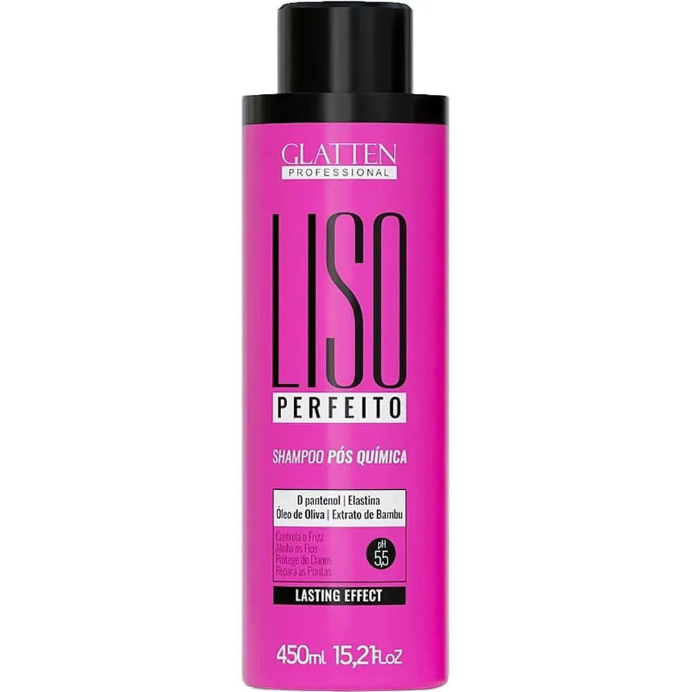 Shampoo Glatten Liso Perfeito Prolongador do Liso 450ml