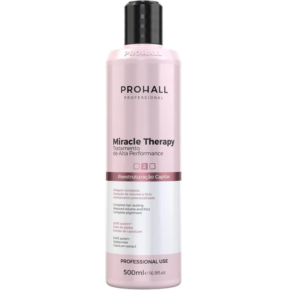 PROHALL MIRACLE THERAPY - TRATAMENTO CONDICIONANTE ORGâNICO ALTA PERFORMANCE 500ML