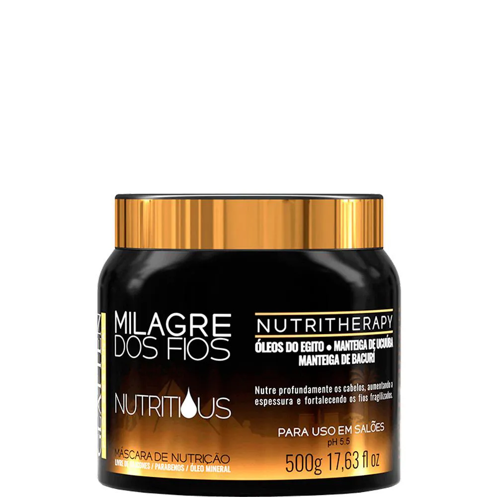 GLATTEN MILAGRE DOS FIOS NUTRITIOUS - MáSCARA TERAPIA DE NUTRIçãO 500G