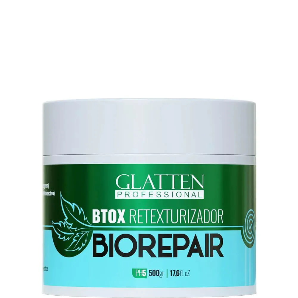 GLATTEN BIOREPAIR - BTOX RETEXTURIZADOR FóRMULA VERDE 500G