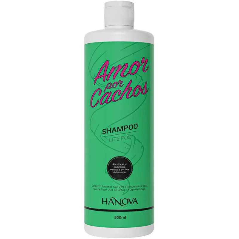 Shampoo Hanova Amor Por Cachos Hidratante Nutrição 500ml