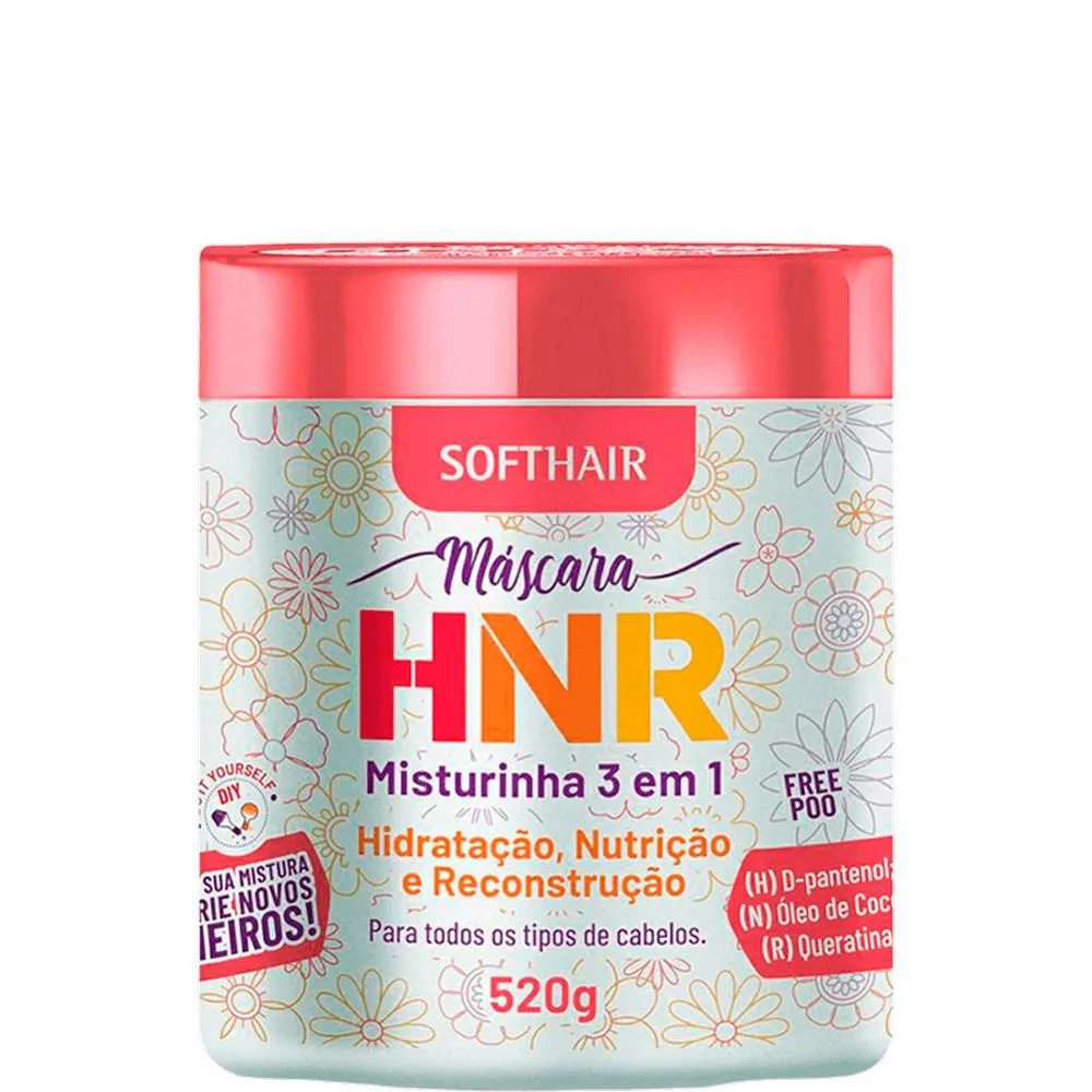 SOFT HAIR MISTURINHA HNR - MáSCARA 3 EM 1 FREE POO 520G