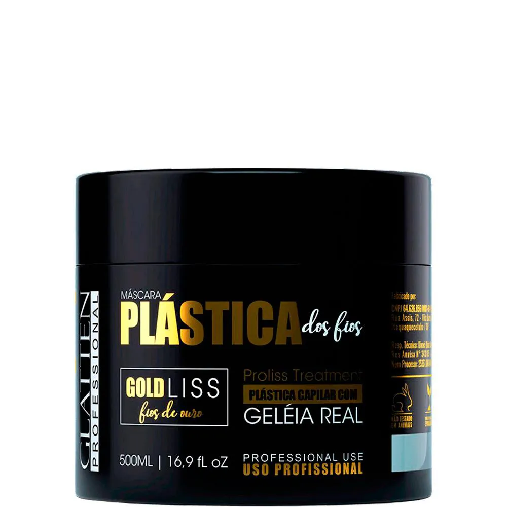 GLATTEN PLáSTICA DOS FIOS - MáSCARA GELéIA REAL 500G